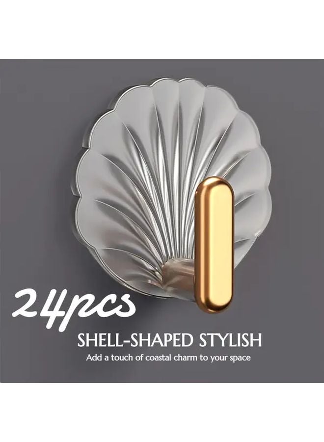 24pcs Strong Adhesive Wall Hooks for Keys Bags and Over Door Hanging - Image 2