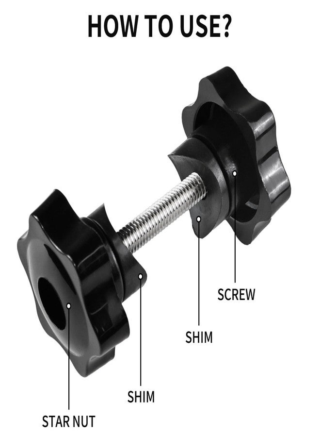 Rawsomes Replacement Arm Adjustment Knobs for Rollator Walker Replacement Parts, 2 Sets Adjustable Height Arm Track T Track Bolts Compatible with Vive Mobility - Image 3