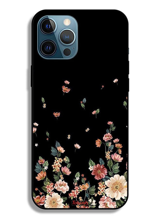 Tolwak Apple iPhone 12 Pro Max Protective Case Small Flowers In Bottom - Image 2