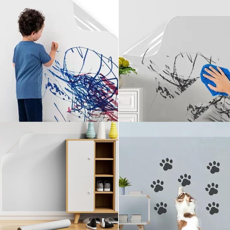 WallflyIndia Solid Clear Laminating Roll 24 X 100 Inch Clear Transparent Oil Proof Waterproof Vinyl Roll Self Sealing No Heat Laminate Sheets SelfAdhesive Stickers For Cupboard Furniture Doors  - Image 5