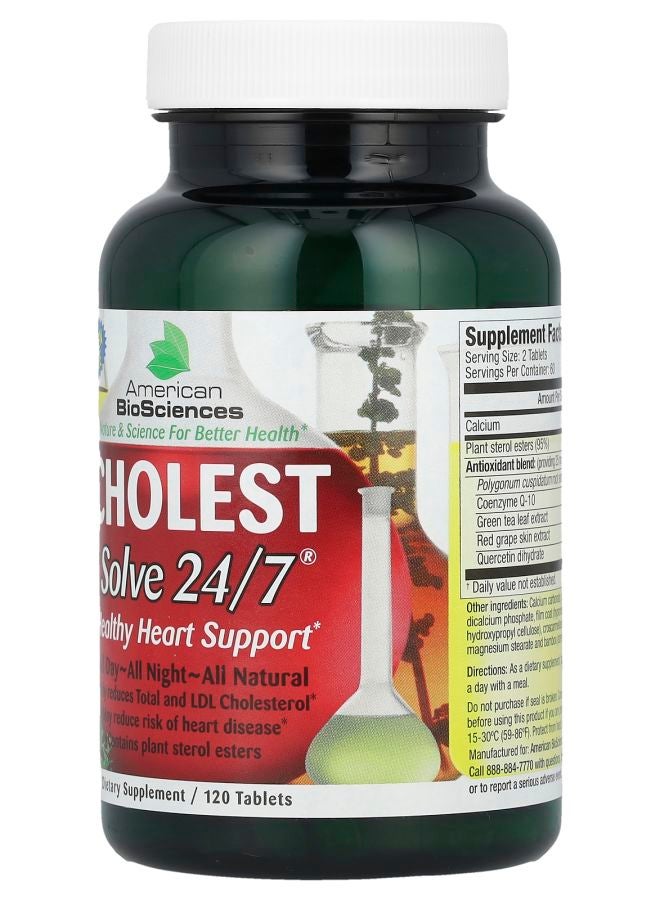 American BioSciences CHOLESTSolve 24/7® 120 Tablets - Image 2