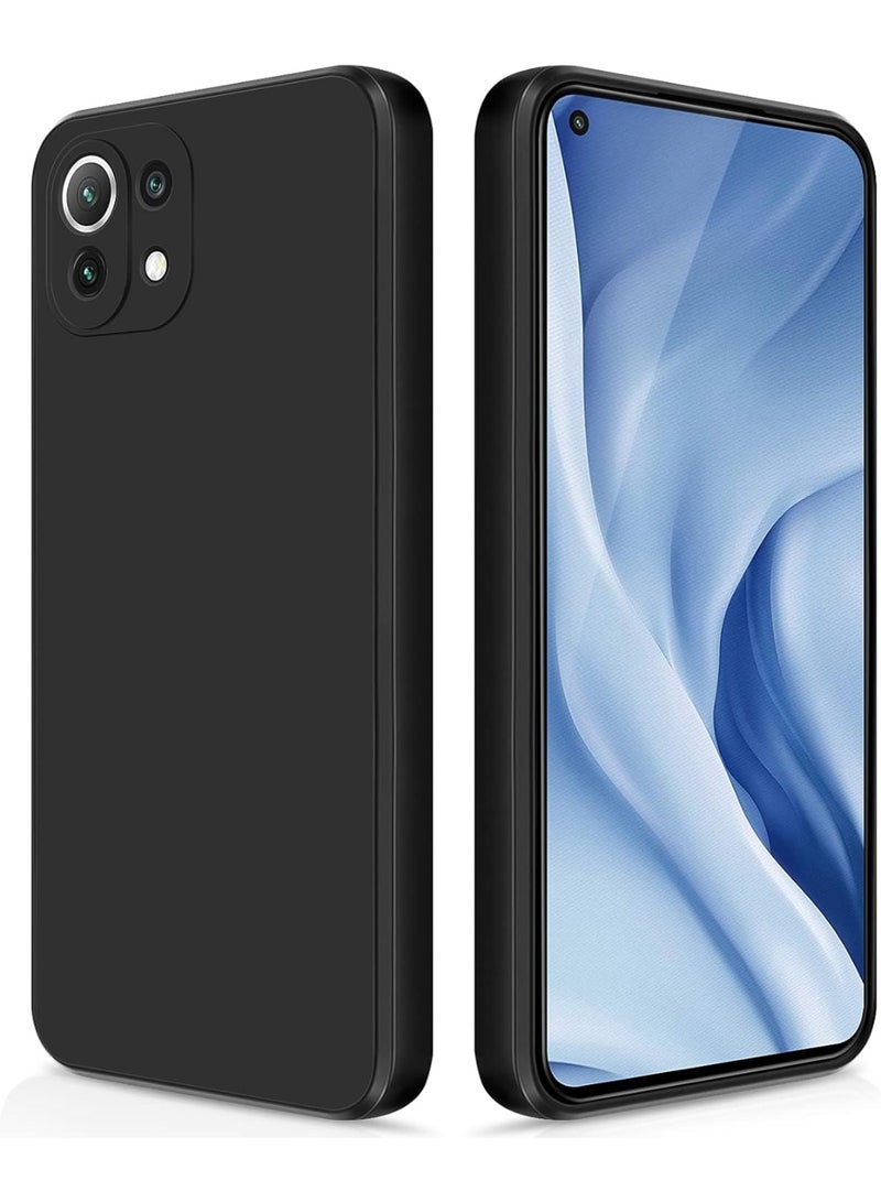 Protective Cover For Xiaomi 11 Lite , Slim Fit Soft Back TPU Case Flexible Silicone Cover Compatible For Xiaomi 11 Lite - Black