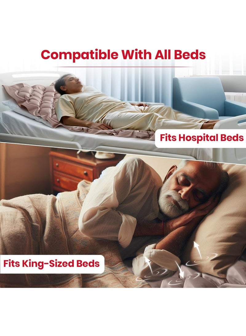 Medical air mattress with pump - Lightweight inflatable bubble mattress for the elderly and sick - Effective system for preventing bedsores and relieving pain - Image 2