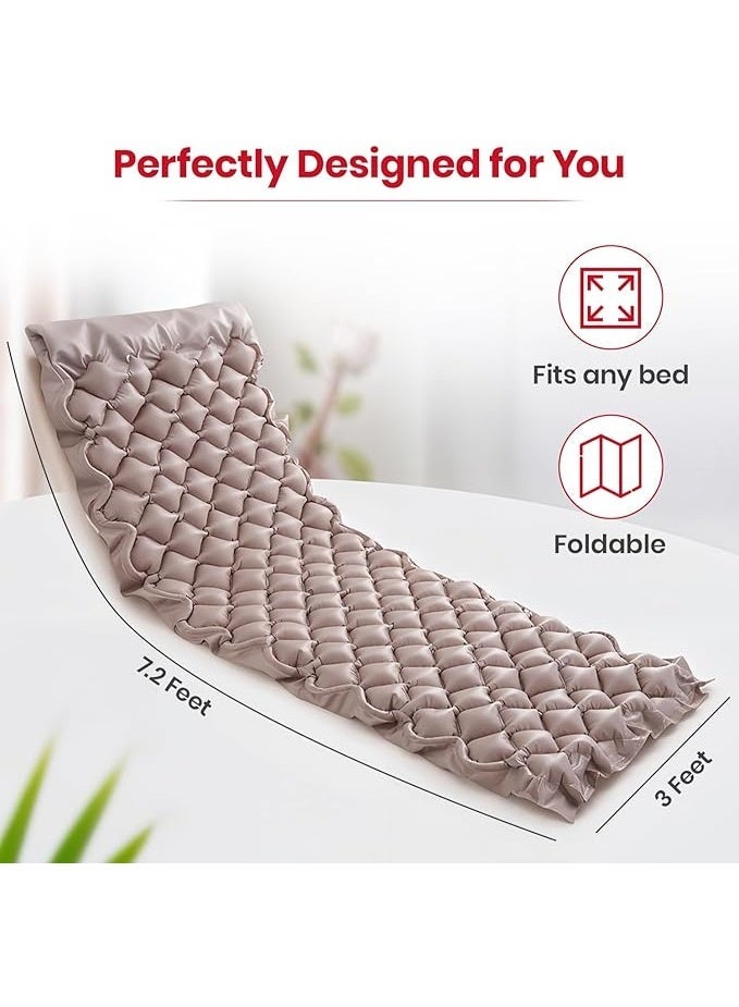 Medical air mattress with pump - Lightweight inflatable bubble mattress for the elderly and sick - Effective system for preventing bedsores and relieving pain - Image 4