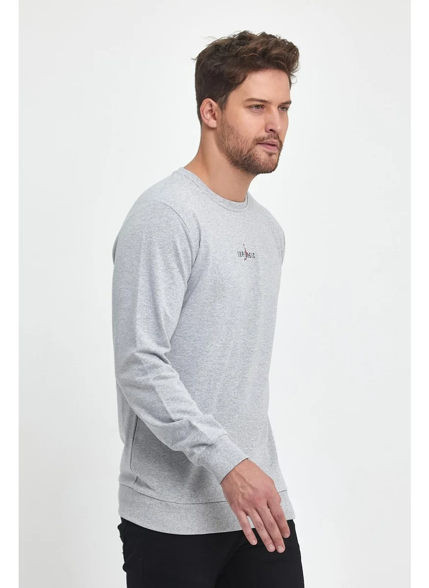 mmetalic Gray Men's Supermagic Chest Basic Sweatshirt