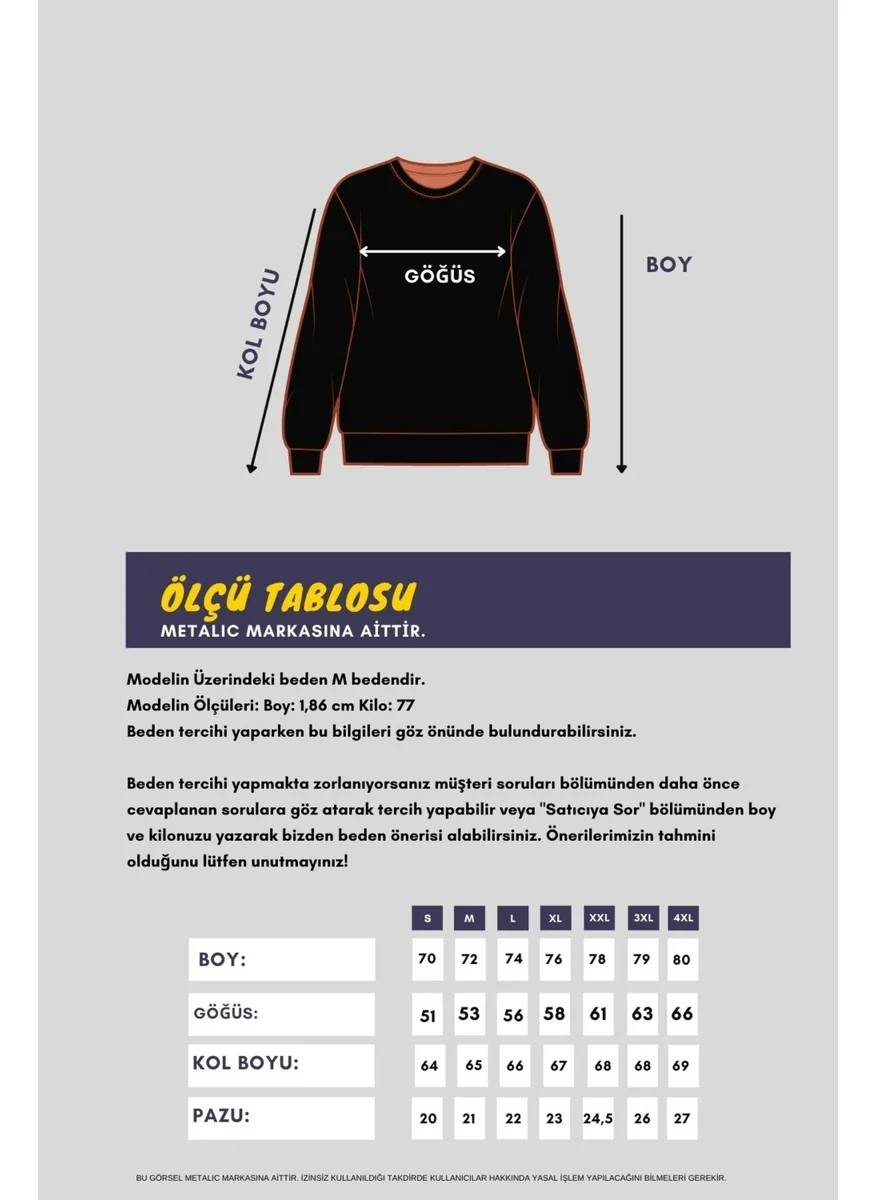 mmetalic Gray Men's Supermagic Chest Basic Sweatshirt