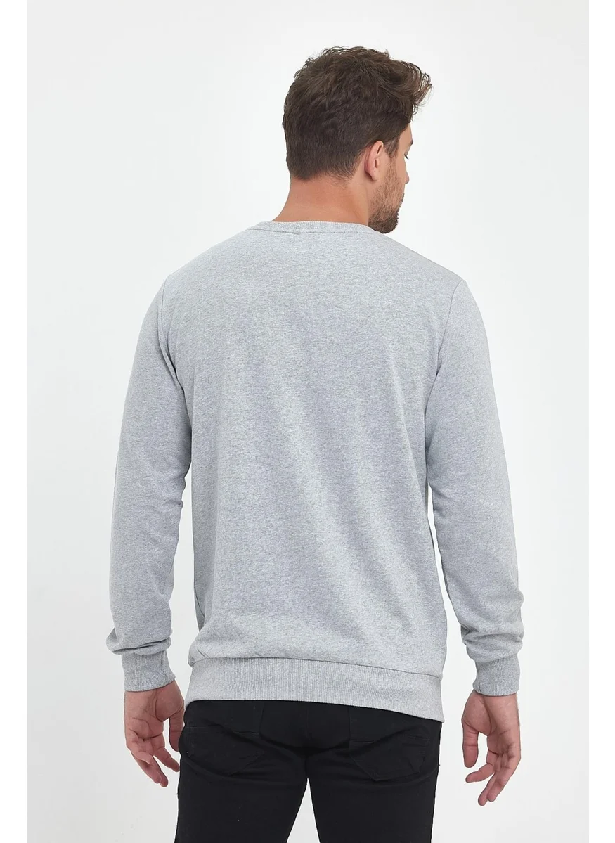 mmetalic Gray Men's Supermagic Chest Basic Sweatshirt