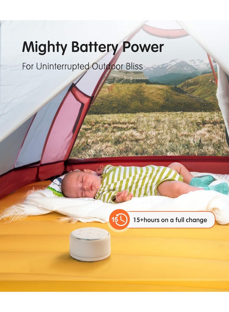 White Noise Sound Machine Baby for Sleeping with Night Light – 34 Soothing Sounds, Rechargeable White Noise Machine for Baby Kids Adults Sleep, Portable Lullaby Machine Baby Soother - Image 5