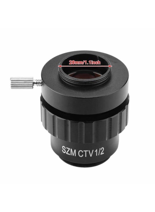 Pomya 0.5X C-Mount Objective Lens 1/2 CTV Adapter for SZM Video Digital Camera Trinocular Stereo Microscope, Comes with 1-1/8 - Image 5