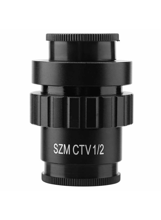 Pomya 0.5X C-Mount Objective Lens 1/2 CTV Adapter for SZM Video Digital Camera Trinocular Stereo Microscope, Comes with 1-1/8 - Image 1