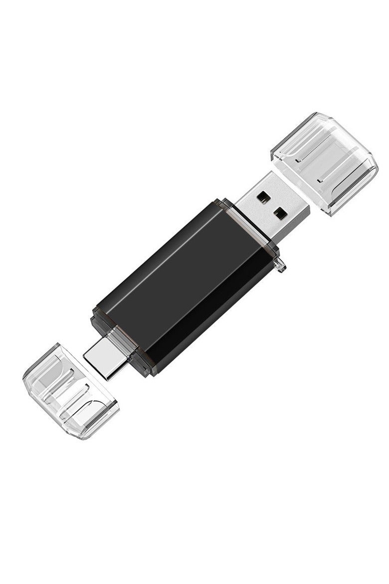 USB Flash Drive, Dual OTG Thumb Drive, Fast Speed Easy To Use Memory Stick, Lightweight And Portable Type C USB Drive For Smartphones, Laptops, Mobiles, (1pc, Black, 4GB)