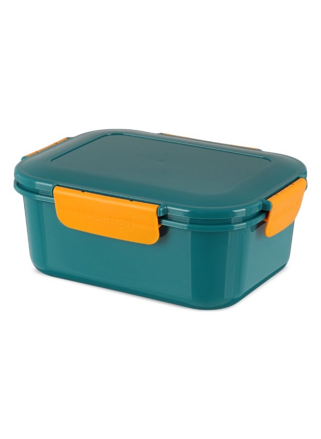 M Design Lunch Box, 1.6 litre, Plastic - Teal with Orange - Image 4