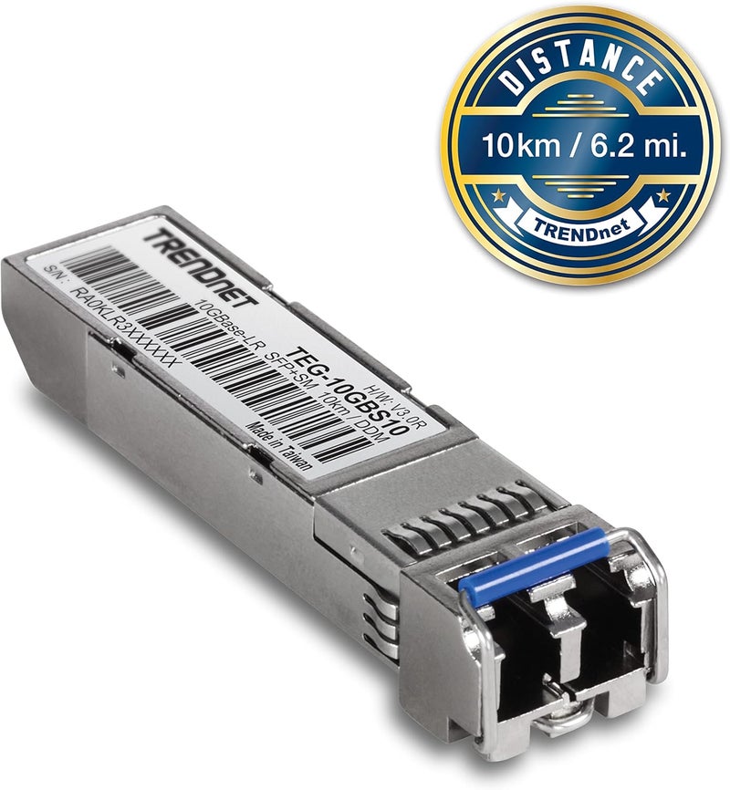 Trend Net SFP to RJ45 10GBASE-LR SFP+ Single Mode LC Module, TEG-10GBS10, Up to 10 km (6.2 Miles), Hot Pluggable SFP Transceiver, Duplex LC Connector, 1310nm, 3.3V Power Supply, Lifetime Protection - Image 4