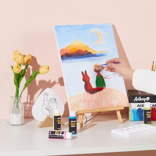 Artkey Acrylic Paint Set, 24 Colors 2 oz/59 ml Acrylic Paint Kit for Professional Artists & Beginners – Craft & Art Supplies for Canvas, Wood, Fabric, Rock, Leather, Ceramic, Glass, Easter Egg - Image 5