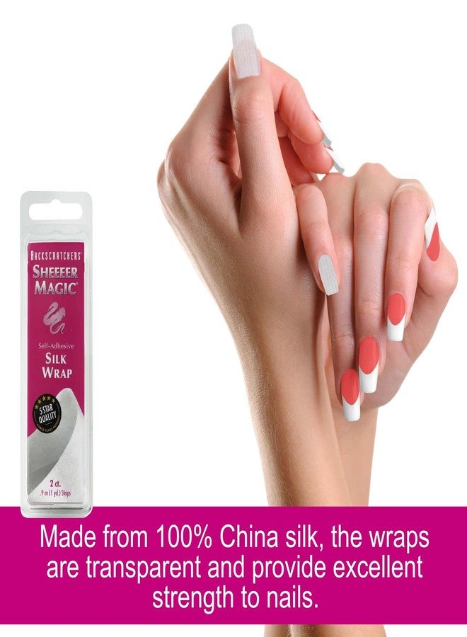 Backscratchers Sheeeer Magic Silk Wrap - Self Adhesive Manicure Nail Art Tool - DIY Nail Extension - 2 Count - Image 3