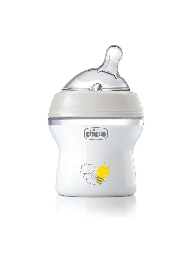 Chicco NaturalFeeling Plastic Feeding Bottle / 0m+ / 150ml / Transparent - Image 2