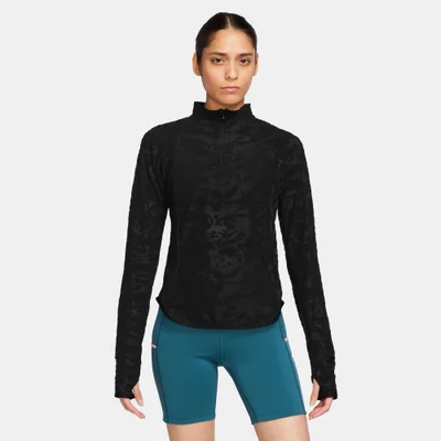 Nike Women's Dri-FIT 1/4-Zip Mid Layer Trail T-Shirt