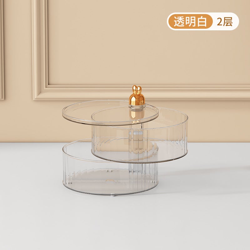 Cartoon Rabbit Rotating Fruit Plate Dry Fruit Plate Light Luxury Creative Multi-Layer Fruit Box With Lid Storage Household Nut Snack Box - Image 1