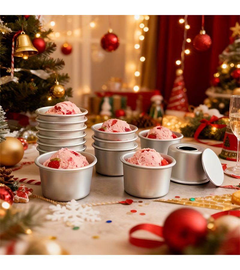 20 Pcs 2 Inch Mini Round Aluminum Cake Molds With Removable Bottoms Non-Stick Easy Release Scratch-Resistant Ideal For Home Baking Parties And Celebrations - Image 1
