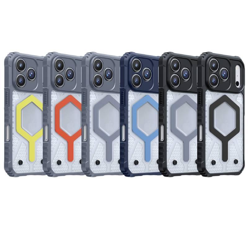 غطاء MagSafe بAcrylic لـ iPhone 16 / 16 Plus / 16 Pro / 16 Pro Max مع مغناطيس قوي وحماية من السقوط مع مقاوم للصدمات مع قبضة مضادة للانزلاق باللون Multicolour مضاد للانزلاق مغناطيس. - Image 3