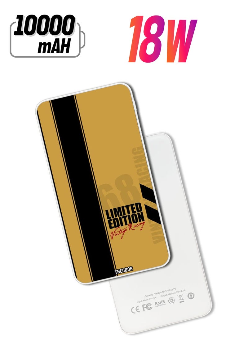 Theodor 10,000 mAh Super Fast Charging Ultra Compact Power Bank with Quick Charge & Power Delivery, Portable Charger For iPhone and Android Limited edition  - Image 1