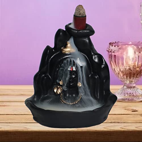 JAIPUR ACE Smoke Fountain Adiyogi Shiva Statue (Resin) for Car Dashboard, Pooja & Gift, Mahadev Murti, Idol, Lord Adiyogi Shankara for Home & Office Decor (Smoke Fountain Adiyogi) - Image 4