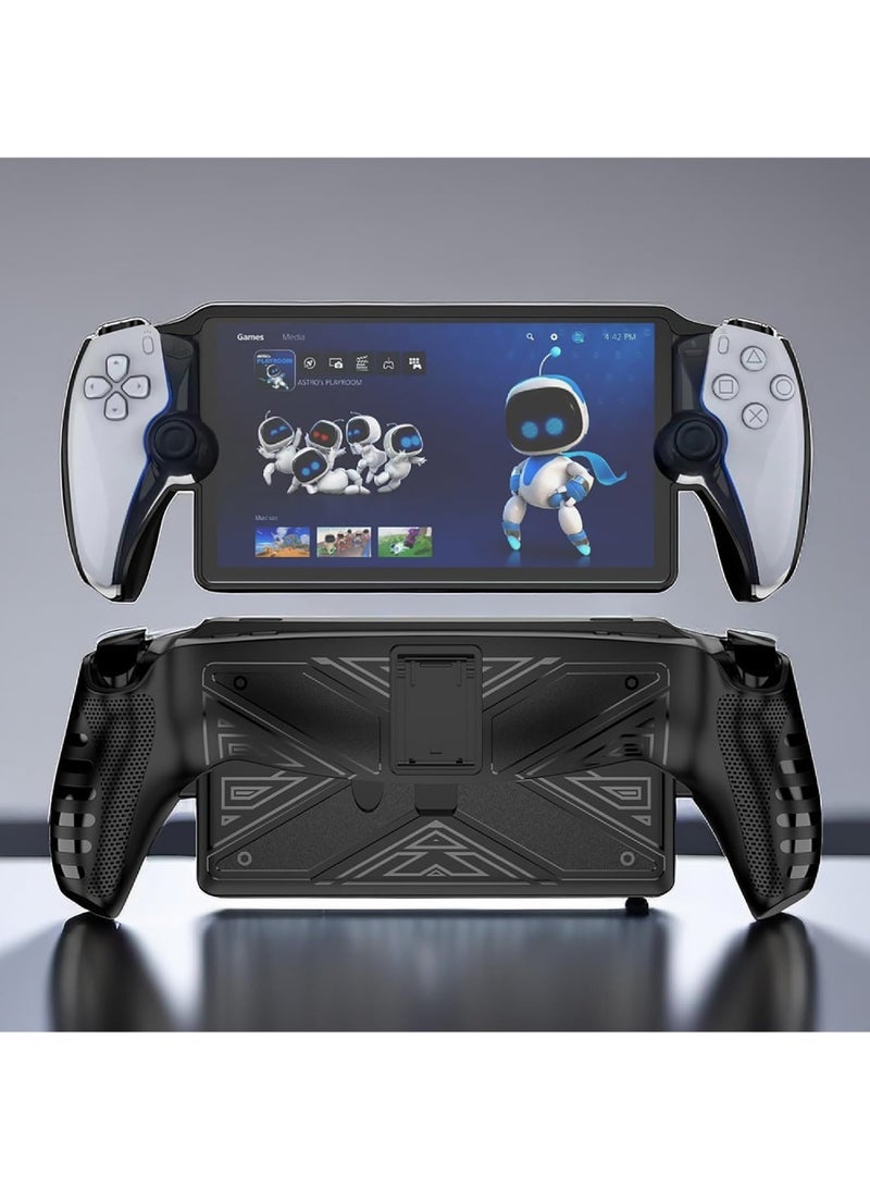 Captaintech Case for PlayStation Portal Remote Player - With Stand - Soft TPU Bumper - Anti Slip - Easy to Grip - Image 4