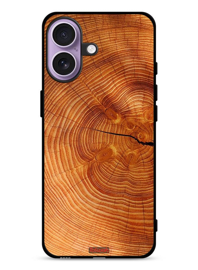 Tolwak Apple iPhone 17 Protective Case Cover Crack Wood - Image 1
