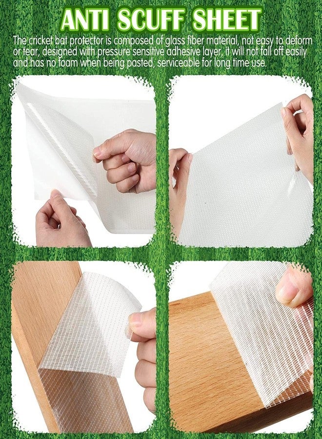 YMD 9 Pc New Cricket Bat Protection Fiber English Tape for Bat Safety Protection Tape (White) - Image 3