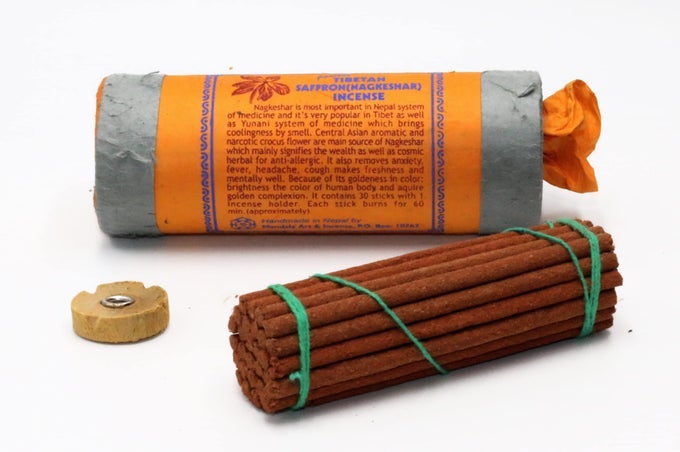 ANCIENT TIBETAN SAFFRON NAGKESHAR INCENSE FOR MEDIATION YOGA PRAYER AROMATIC MEDICINE STRESS RELIEVER CALMNESS