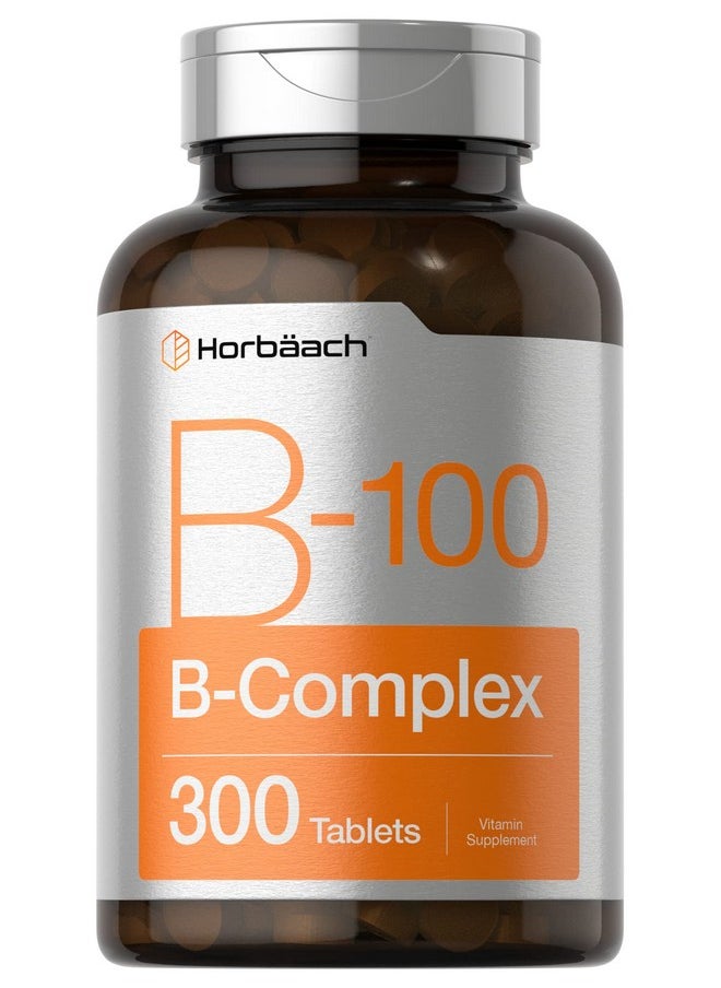 Horbaach Horbäach Vitamin B-100 Complex | 100% of Daily Value | 300 Tablets | Vegetarian, Non-GMO, and Gluten Free Supplement  - Image 1