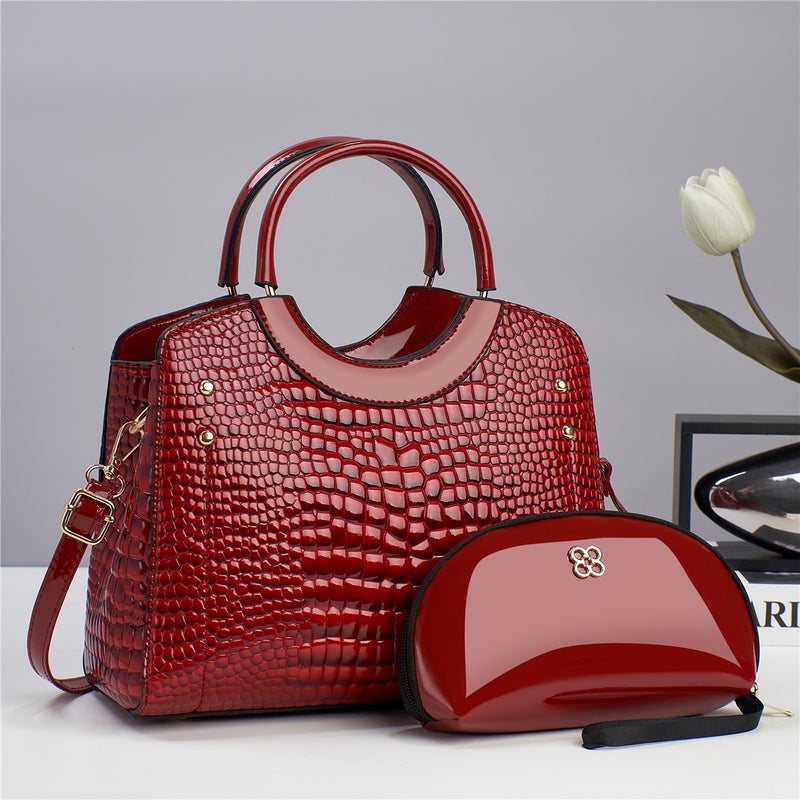 Taizhou Women'S Bag Fashion Crocodile Pattern Large Capacity Handbag Trendy Women'S Crossbody Bag Texturized Middle-Aged Shoulder Bag - Image 1