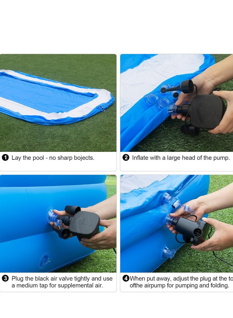 TMOHRA Inflatable Swimming Pool for Kids and Adults, 260 x 160 x 60cm Thickened Blow Up Family Swimming Kiddie Pool for Garden, Backyard, Family Summer Water Party - Image 4