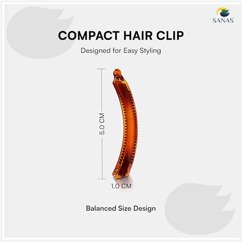 Sanas (4Pcs) Banana Clips Hair Clip Banana Clips For Hair Big Size Women Hair Accessories Korean Accessories Banana Clip For Girls Stylish Self Lock Clutches (4Pcs) Assorted - Image 5