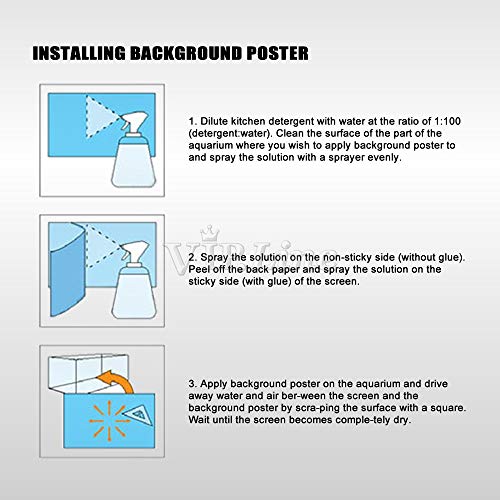 VIP.LINE Rock Wall Aquarium Background Poster PVC Fish Tank Decor Landscape 24 36 48 72 (48" x 18"/ 122 x 46cm) - Image 4