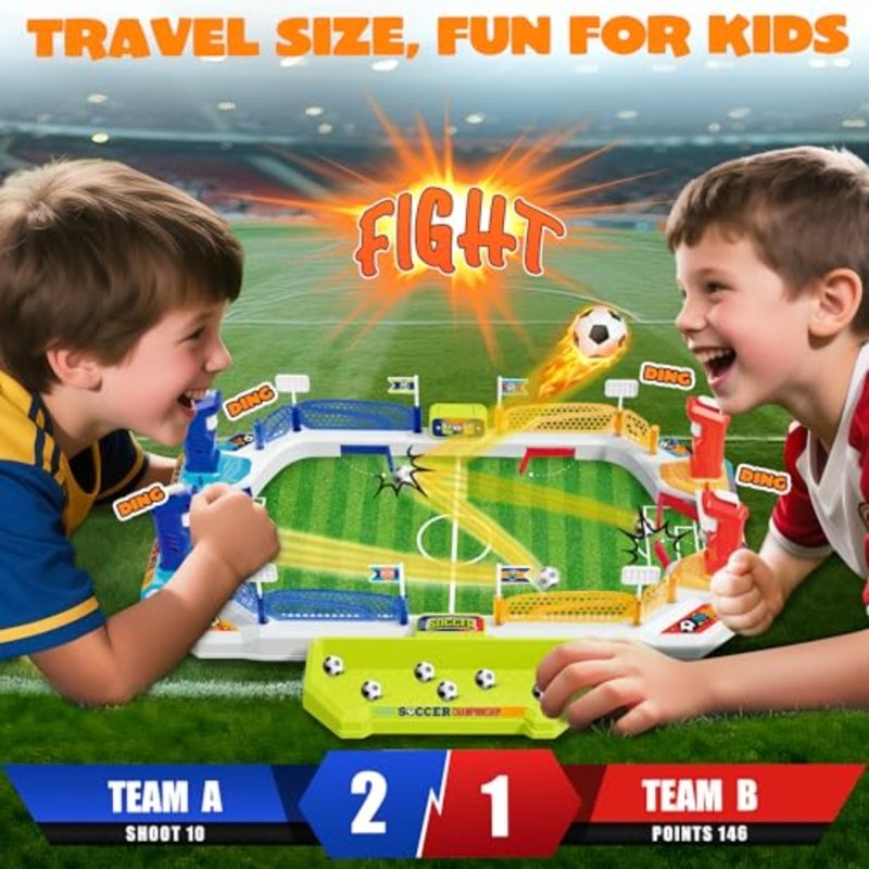 Mini Soccer Board Game for,Birthday Christmas Soccer Gifts for 3 4 5 6 7 8-12 Year Old Boys, Football Table Toys, Pinball Interactive Sports Game for Indoor, Home Party, Family, Playroom, Travel - Image 3