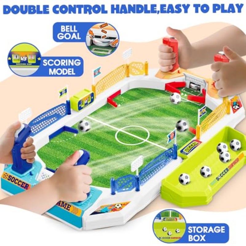 Mini Soccer Board Game for,Birthday Christmas Soccer Gifts for 3 4 5 6 7 8-12 Year Old Boys, Football Table Toys, Pinball Interactive Sports Game for Indoor, Home Party, Family, Playroom, Travel - Image 4
