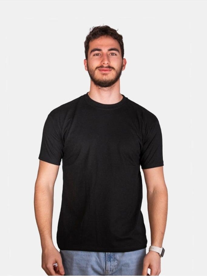 Çapıt Çapit Unisex 100% Cotton Standard Cut Zero Collar Short Sleeve Red T-Shirt  - Image 1