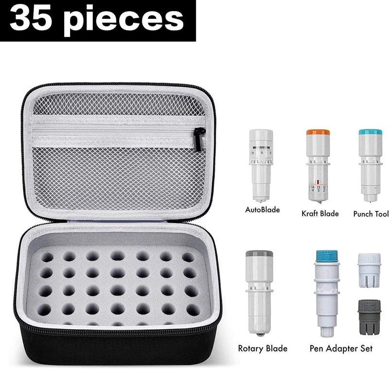 GWCASE Case Compatible with Silhouette for Cameo Auto Blades, 35+pcs Tool Organizer Container for Rotary Kraft AutoBlade Pen Holder Punch Blades Tools Adapter Set (Box Only) - Image 2