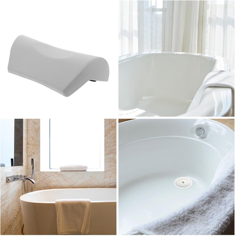 Bath Pillow for Tub Soft Pu Foam Bathtub Headrest with Suction Cups Waterproof Spa Cushion Neck Support for Adult Relaxing Bathing - Image 5