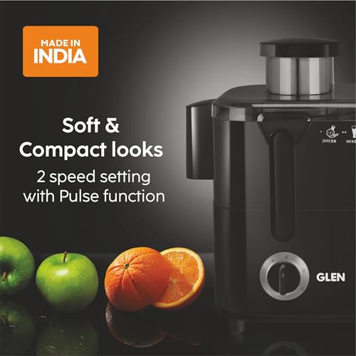 Glen 3-in-1 Juicer Mixer Grinder 600W with 1 Transparent Liquidiser, 2 Stainless Steel Grinder Jars - Black (SA4014JAR3) - Image 2