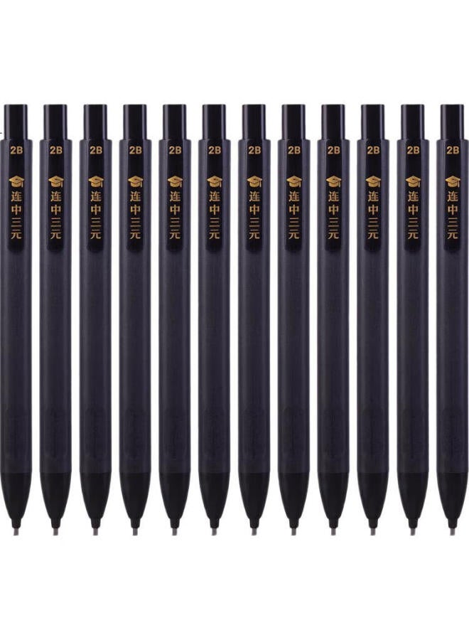 Deli Three-In Exam Answer Sheet Pen Set, Automatic Pencil For Exam Answer Sheets, 2B Pencil Lead Refills, Essential For Exams, Suitable For Middle School Entrance Exam, 12 Pencils/Box S835 - Image 3