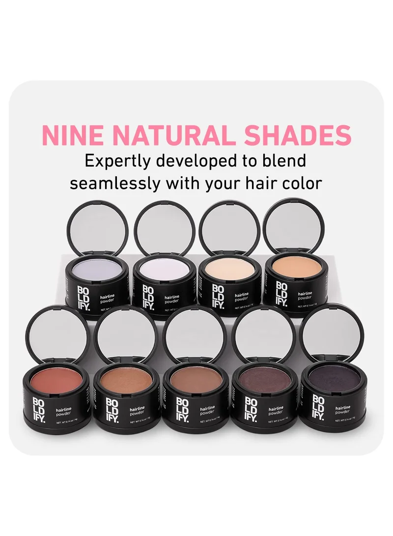 Boldify Hairline Powder Instant Coverage For Root Touchup Light Brown 4g