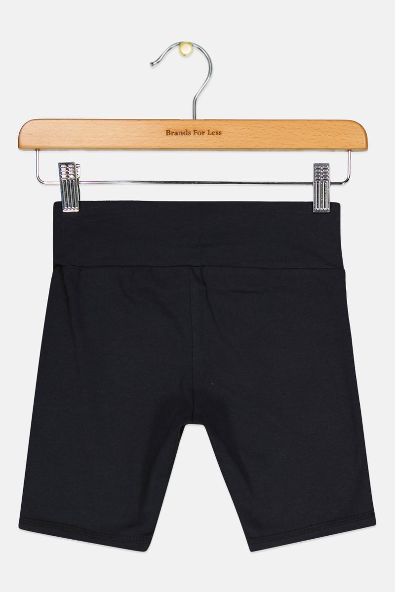 Nike Nike 3Brand by Russell Wilson Kids Girl Sportswear Fit Training Short, Black  - Image 2