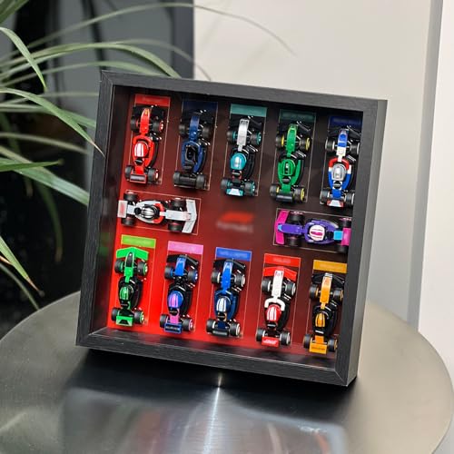 iLuane Display Wallboard for Race Cars 66796 Holds 12 Cars on One Frame Adult Collectibles Wall Mount Home or Office Dcor Style B No Car Included - Image 1