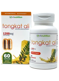 Health & Household Vh Nutrition Tongkat Ali | Extra Strength Hormone Support For Men* | 200 To 1 Blend Standardized Eurycoma Longifolia (Longjack) Extract Powder | 60 Capsules  - Image 1