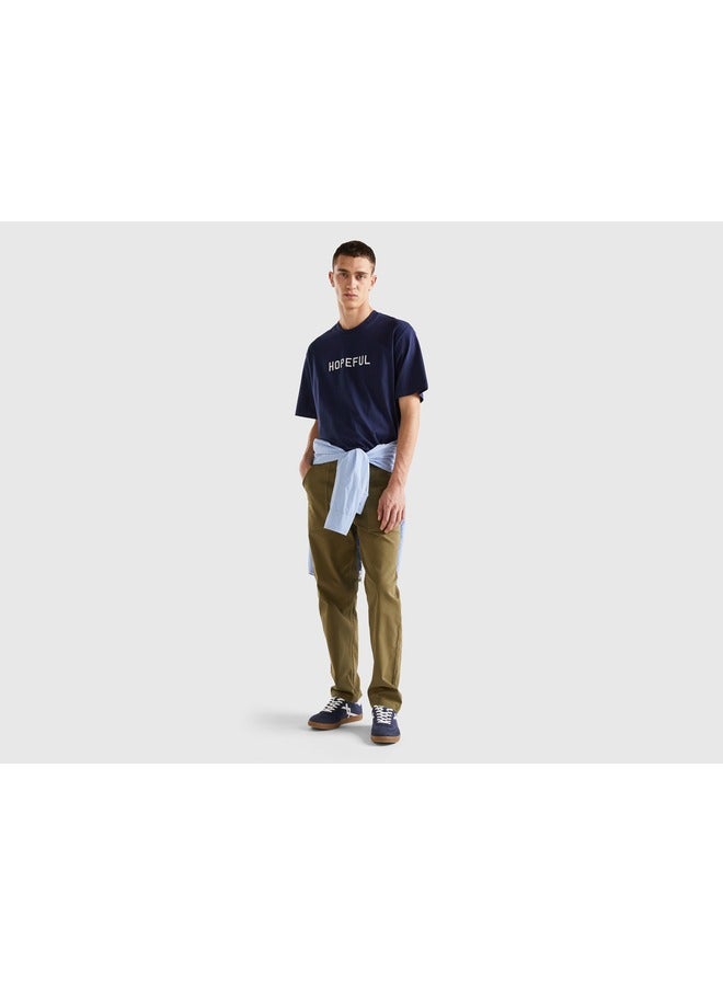 UNITED COLORS OF BENETTON T-Shirt With Slogan Print  - Image 5