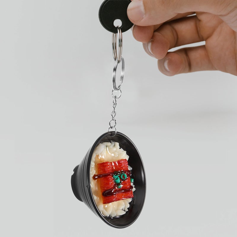 2Pcs Wear-resistant Key Chains Hanging Decors Rice Bowl Bag Pendants Bag Supply - Image 5