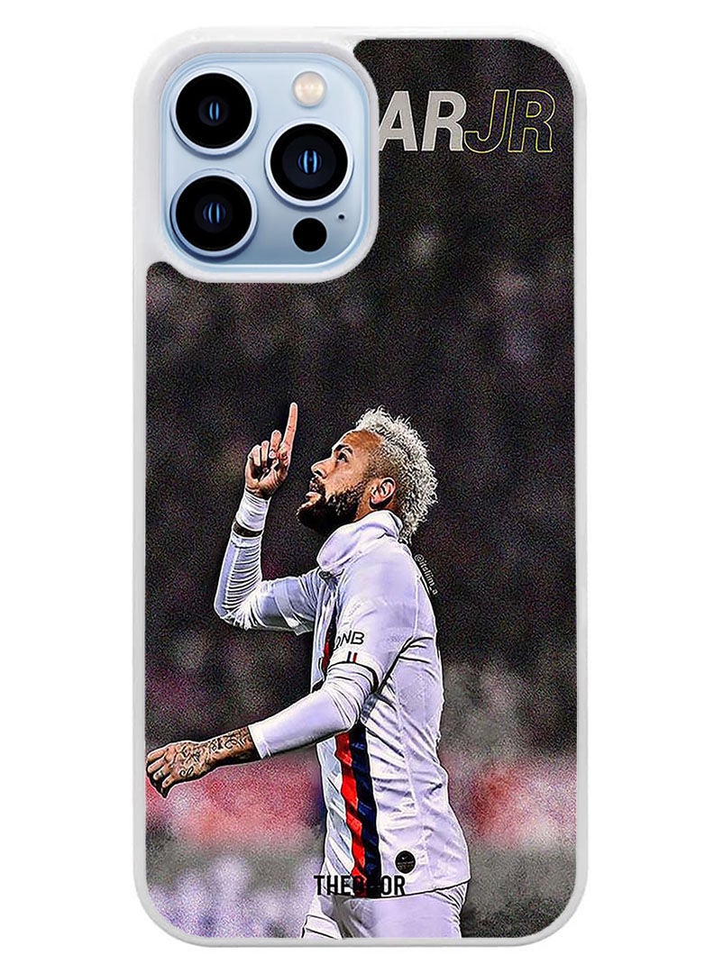 Theodor Protective Case Cover For APPLE IPHONE 14 Pro Max Neymar Jr(White Bumper) - Image 1