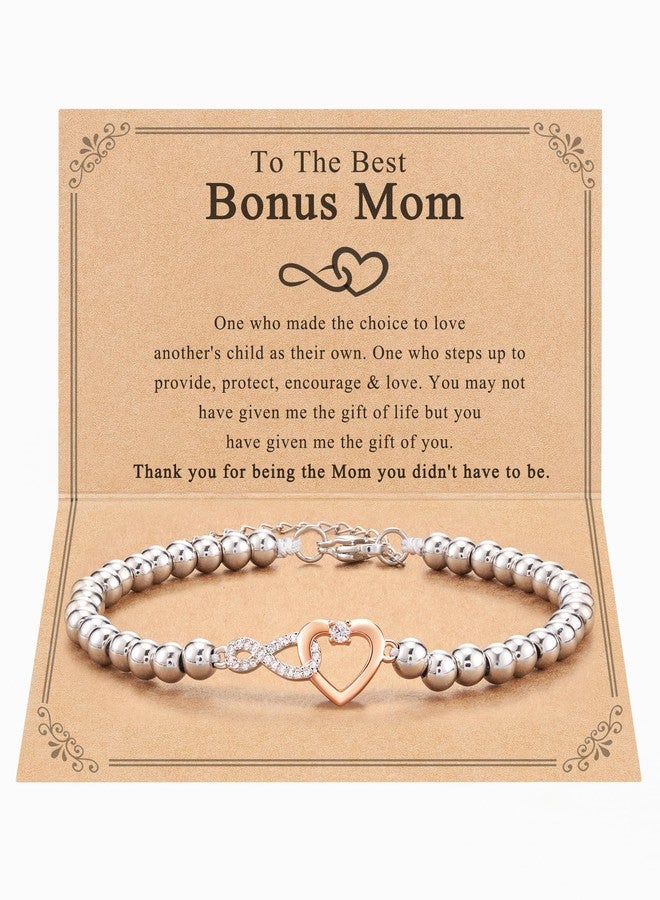 Shonyin Infinity Heart Bracelet for Women Girl Her, Mother Daughter Sister Girlfriend Wife Grandma Granddaughter Mother-in-law Aunt, 18-20, Stainless Steel, no gemstone - Image 1